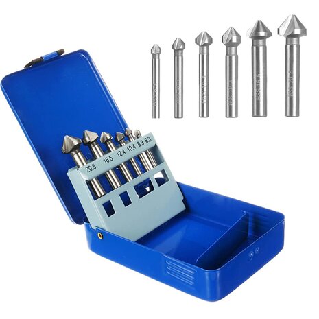 6-Piece Countersink Drill Bit Set (HSS)