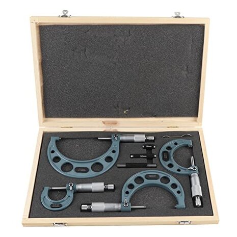 4-Piece Outside Micrometer Set (0-100mm)